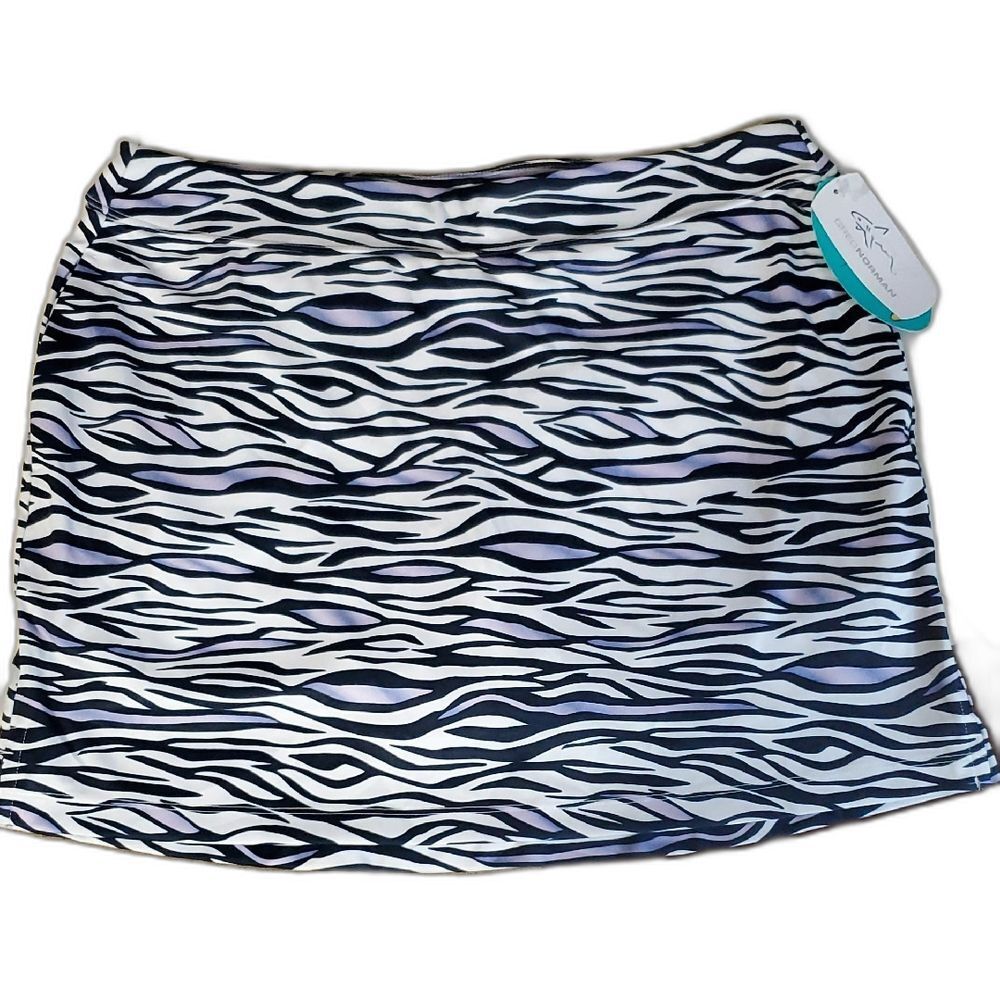 Greg Norman Golf NWT Play Dry Moisture Wicking SPF 50 Zebra Print  Skort Size M